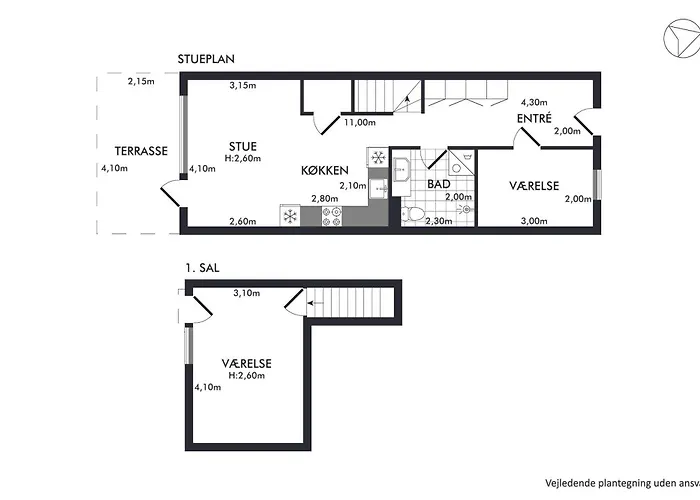 Modern Townhouse With Private Outdoor Area - 2br 4 Beds Copenhague